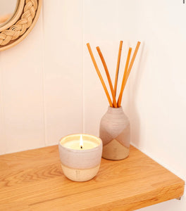 Saide - Tan ceramic reed diffuser