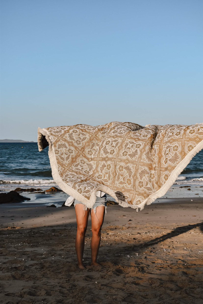 RECYCLED COTTON PICNIC RUG BLANKET